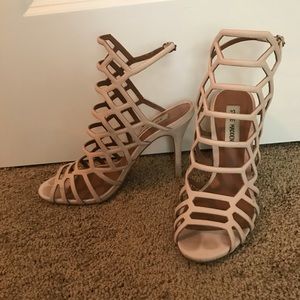 Nude cage heels